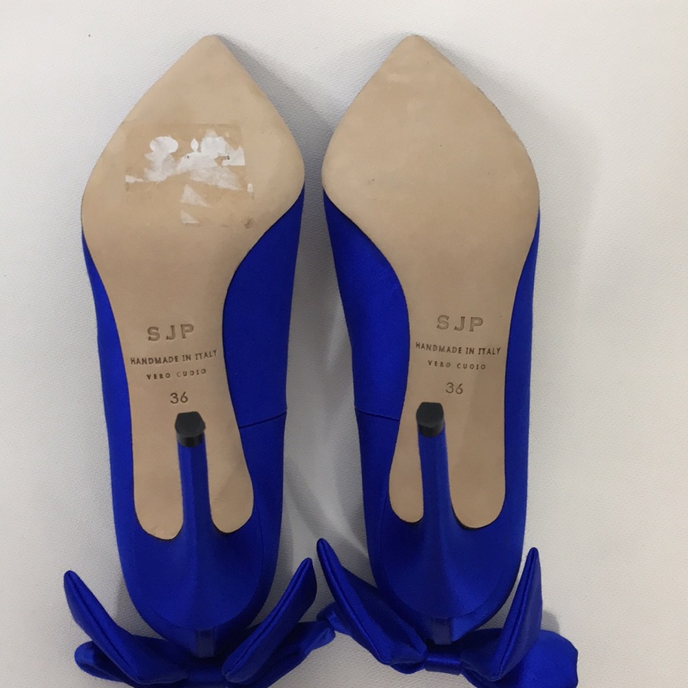 NWOT SJP BY SARAH JESSICA PARKER Lucille Satin Bow heels - Picture 9 of 12